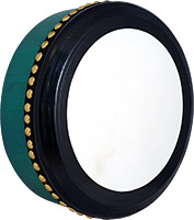 Glenluce 16inch Tuneable Bodhran, Green Tool-less tuneable bodhran with a green wood stain finish