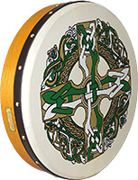 Waltons 18inch Bodhran Celtic Cross 18inch bodhran pack with cover, beater and tutor DVD. Single strut