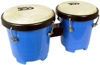 Atlas Fun Size Bongos, Blue 15cm & 13cm diameter heads, tuneable, great for kids