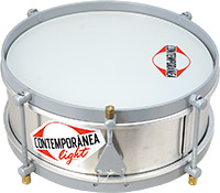 Contemporanea LCA1010 Caixa Light 10inch x 10cm Aluminum Light Series small Samba Snare Drum, 5 lug