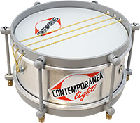 Contemporanea CL-CA06 Caixa Light 8inch x 10cm Aluminum Light Series small Samba Snare Drum, 5 lug