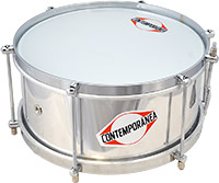 Contemporanea CA1215P Caixa Pro 12inch x 15cm Guerra Pro. Mini-Guerre Polished Aluminum Snare Drum, 6 Lugs