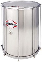 Contemporanea Professional Surdo 16inch x 50cm Aluminum  Pro. Short Series Bright Aluminum Surdo, 6 Tuning Rods