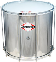 Contemporanea Professional Surdo 22inch x 50cm Aluminum  Pro. Short Series Bright Aluminum Surdo, 10 Tuning Rods