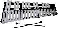 Atlas 30 Note Glockenspiel 2 1/2 octaves from G to C. Aluminum bars on a black wooden folding frame