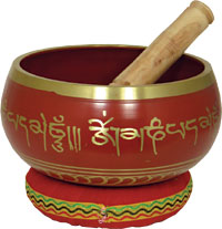 Atlas AP-E506 Singing Bowl, 6inch in Red