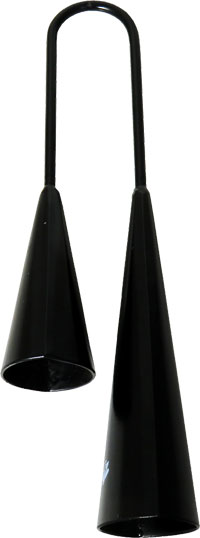 Atlas AP-L530 Double Cowbell, Black A metal two toned percussion bells