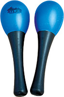 Atlas Pair of Egg Maracas, Blue Pair of shaky egg style maracas with short handles