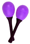 Atlas Pair of Egg Maracas, Purple Pair of 25g shaky egg style maracas with long handles