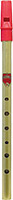 Generation Brass Eb Whistle Tin whistle with a red plastic mouthpiece