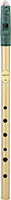 Feadog Brass High D Whistle, Single Hygiene sealed