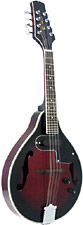 Blue Moon BM-07 Electro Acoustic Mandolin Electro Acoustic, A-style body, F holes. Red burst finish, magnetic p/u, tone&vol