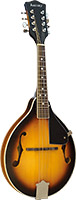 Ashbury AM-10SB A Style Mandolin, Sunburst Spruce top, mahogany body. f-hole model, brown sunburst finish.