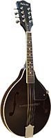 Ashbury AM-10K A Style Mandolin, Black Spruce top, mahogany body. f-hole model, translucent black