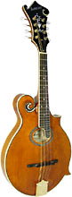 Ashbury AM-370 F Style Mandolin, Oval Soundhol F4 Style, Scroll body with oval soundhole. Solid spruce top, solid maple body, 