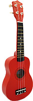 Blue Moon BU-02R Colored Soprano Uke, Red