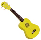 Blue Moon BU-02 Colored Soprano Uke, Yellow Good quality, very playable Uke. Lindenwood fingerboard and bridge. Nickel frets