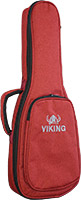 Viking VUB-30C Deluxe Uke Bag, Concert Dark red colored 900 Denier nylon outer. 8mm padding