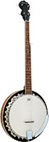 Ashbury AB-35-5L 5 String Banjo, Left Handed Aluminum rim. White ABS bound mahogany neck with rosewood fingerboard. 22 Frets