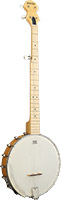 Ashbury AB-25-5 5 String Banjo, Maple Open Back Rolled brass tone ring. Maple bound maple neck. Maple fingerboard.22 Frets