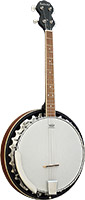 Ashbury AB-35TS Tenor Banjo, Mahogany Resonator Short scale with 17 frets. Aluminum rim. White ABS bound mahogany neck