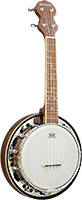 Ashbury AB-34U Ukulele Banjo, Resonator, Walnut Walnut rim & resonator, 12 tension hooks, no knot style tailpiece.