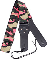 Viking VGS-55 Woven Guitar Strap. Pink Camo