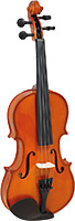 Valentino Caprice 1/2 Size Violin Outfit Carved solid spruce top. Carved solid maple body