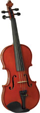 Valentino Caprice 1/4 Size Violin Outfit Carved solid spruce top. Carved solid maple body