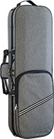 Viking VVC-012 Full Size Oblong Violin Case Deluxe foam case with quality grey oxford cloth exterior with half music pocket