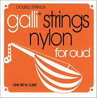 Galli O200 Arabic Oud String Set Silver plated copper and clear nylon strings. 12 strings