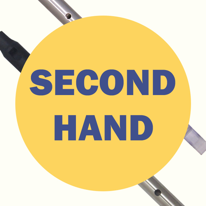 Secondhand Metal Low Whistles Plastic Top