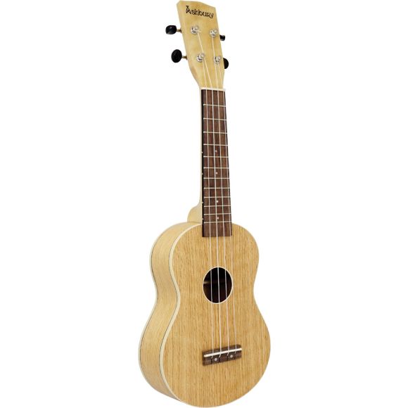Ashbury AU-40S Soprano Ukulele, Flamed Oak (GR35040)