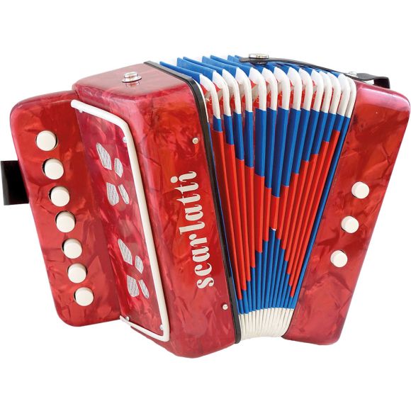 Scarlatti Child's 7 Key Melodeon, Red (GR42000R)
