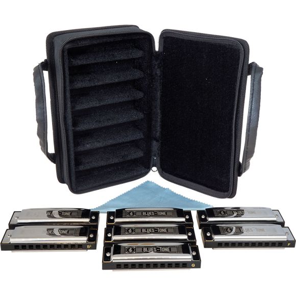 Blues Tone Player Set Harmonica Set of 7 (GR43005)