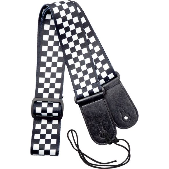 Viking VGS-40 Fabric Guitar Strap. Chequered (GR59120)