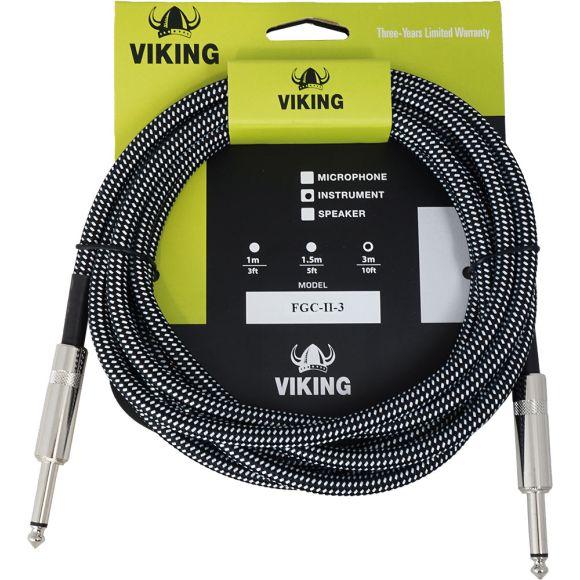 Viking FGC-II-3 3m Fabric Guitar Cable (GR85064)