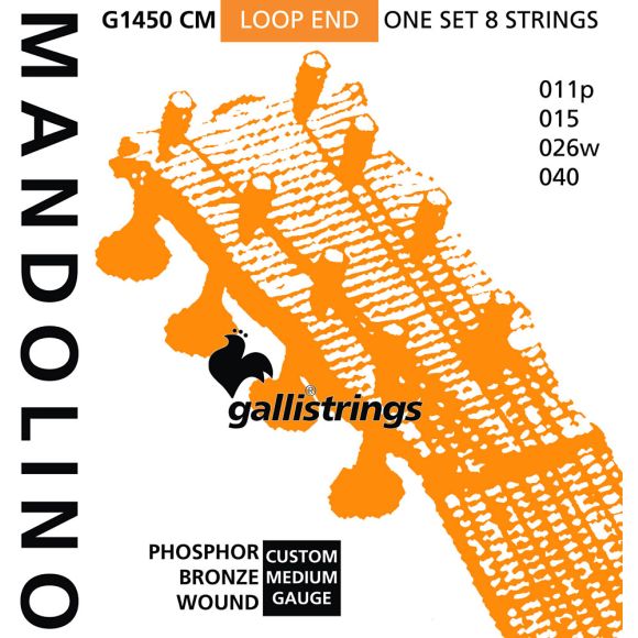 Galli G1450CM Mandolin Strings, Ph/Bz.Medium (GS31604)