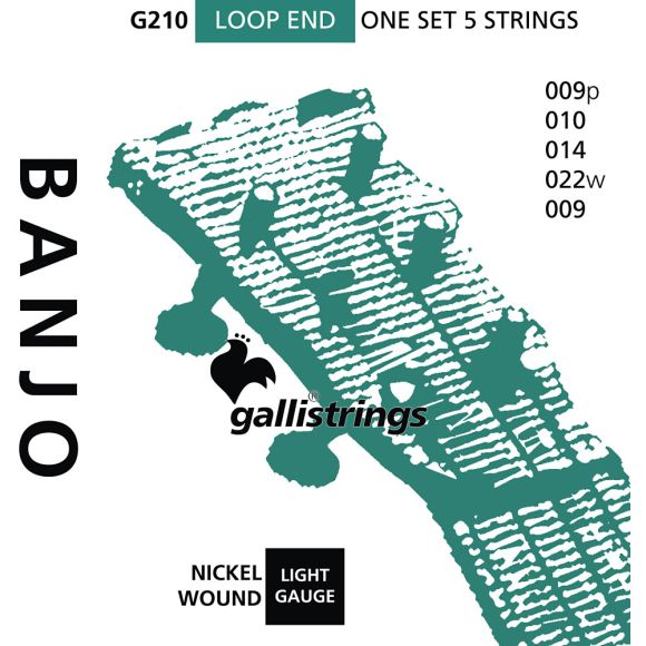 Galli G210 5 String Banjo, Light, Nickel (GS37600)