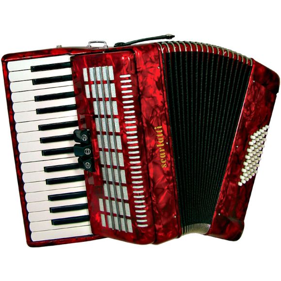 Scarlatti ASCARI IIR Piano Accordion, 48 Bass. Red (GX41003R)