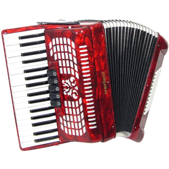 Scarlatti ASCARI 72R Piano Accordion, 72 Bass. Red (GX41006R)